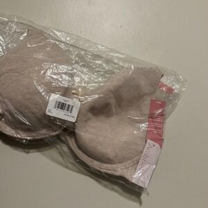 Ambrielle Heather Oatmeal Full Coverage Organic Cotton Bra 38DD